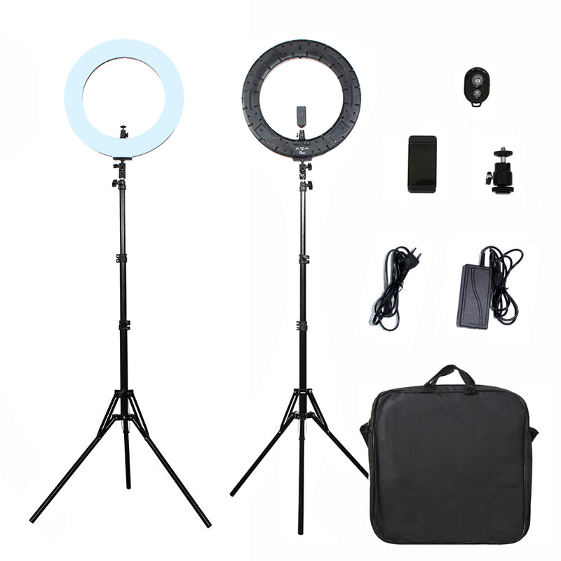 Pixco 18'' LED Ring Light Photography 60W 3200K-6000K 480pcs Bulbs With Remote Stand Kit - Pixco - Provide Professional Photographic Equipment Accessories