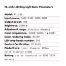 Pixco 13'' LED Ring Light Photography 36W 3200K-5600K 240pcs Bulbs With Remote Stand Kit - Pixco - Provide Professional Photographic Equipment Accessories