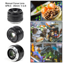 35mm F/1.6 Large Aperture HD MC Manual Prime Fixed Lens APS-C - Pixco - Provide Professional Photographic Equipment Accessories