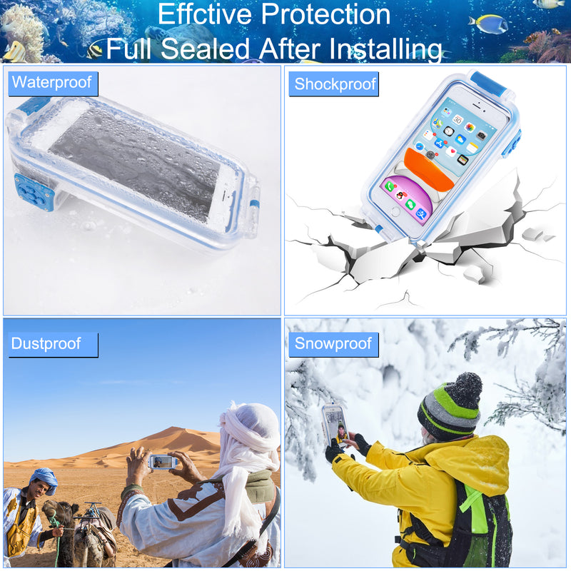 Pixco IPX8 30M Depth Bluetooth Waterproof Case Remote Control For iPhone 12 11 pro max XS XR X 8 7 - Pixco - Provide Professional Photographic Equipment Accessories