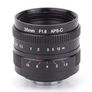 Pixco 35mm F1.6 APS-C Television TV CCTV Lens For 16mm C Mount Camera (Black) - Pixco - Provide Professional Photographic Equipment Accessories