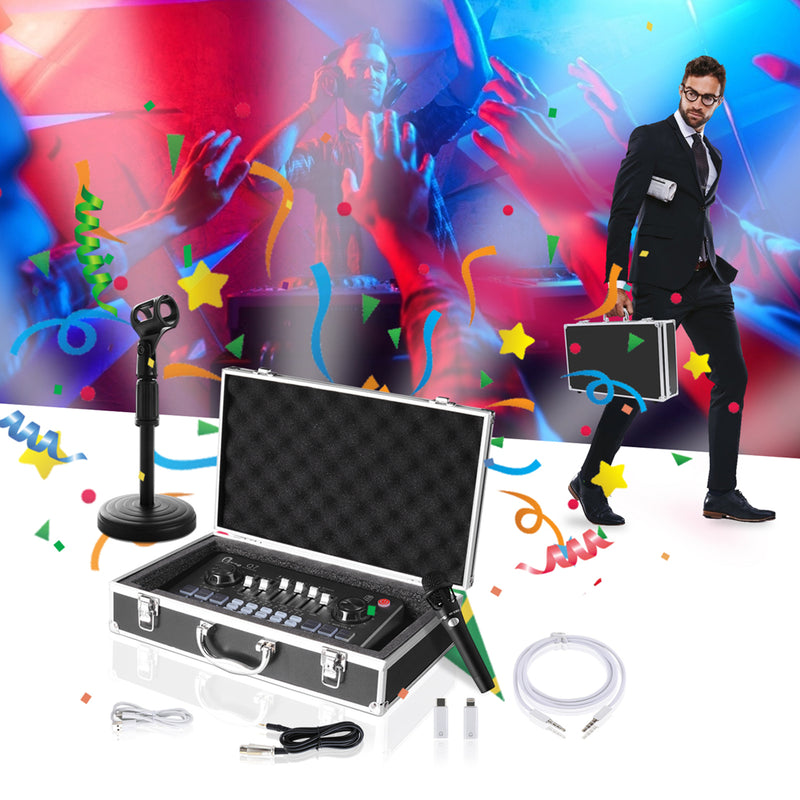 Pixco Q7 Bluetooth Audio Live Sound Card Mixer Board Set With Microphone - Pixco - Provide Professional Photographic Equipment Accessories