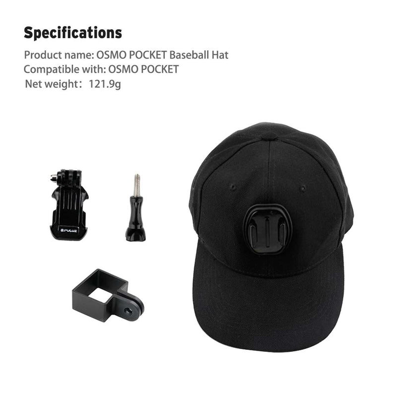 Baseball Hat with Mounting Adapter for DJI Osmo Action Pocket - Pixco - Provide Professional Photographic Equipment Accessories