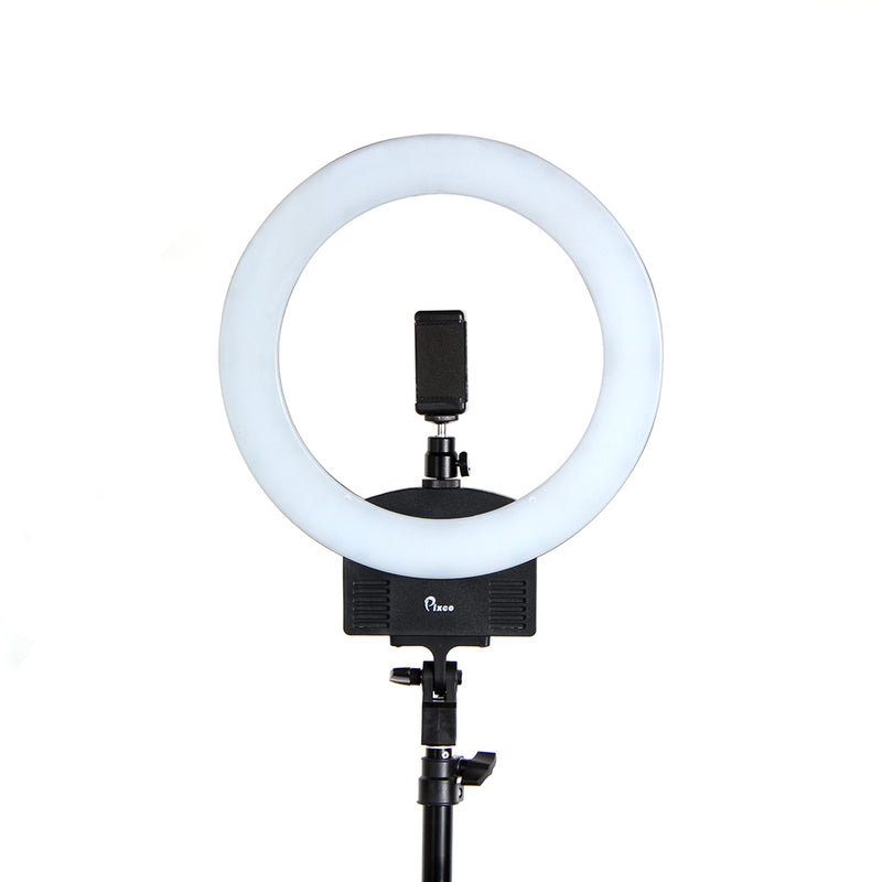 LED Ring Light Stand Portable Video Reporter DSLR Kit - PixaPro