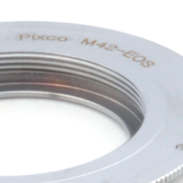 M42-Canon EOS Flange AF-3 Confirm Adapter Silver - Pixco - Provide Professional Photographic Equipment Accessories
