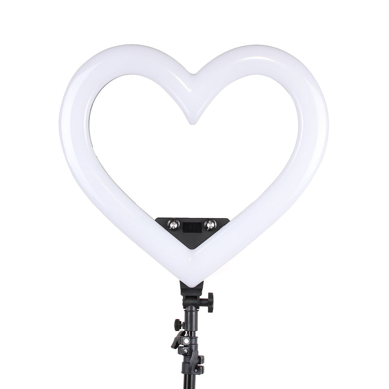 Pixco RL-290 19'' Colorful Heart-Shaped LED Ring Light Photography 48W 3200K-6000K 290pcs Bulbs With Remote Stand Kit - Pixco - Provide Professional Photographic Equipment Accessories