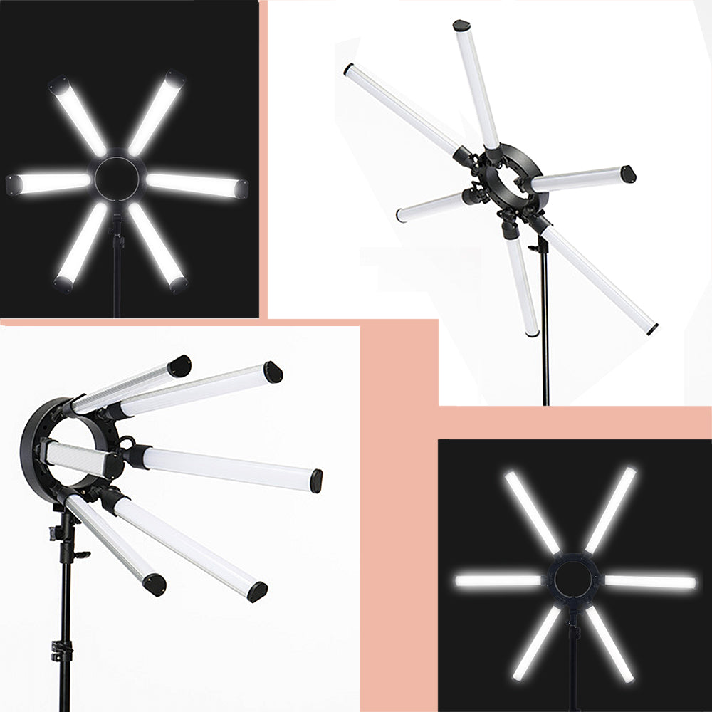 Pixco RL-580 Star LED Ring Light 3200K-5600K 6 Tubes Photography