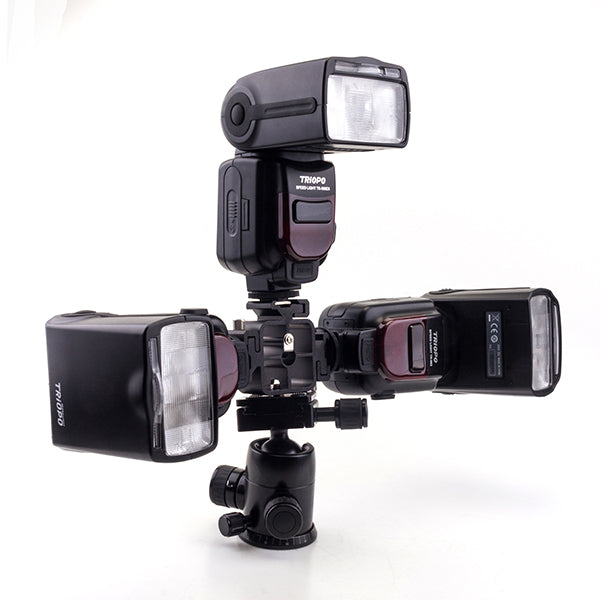 Triple Hot Shoe Mount Adapter Flash Light Stand - Pixco - Provide Professional Photographic Equipment Accessories